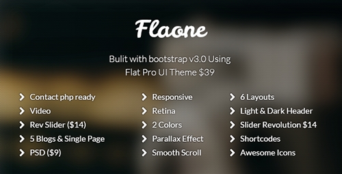 ThemeForest - Flaone - Flat UI Pro One Page - RIP