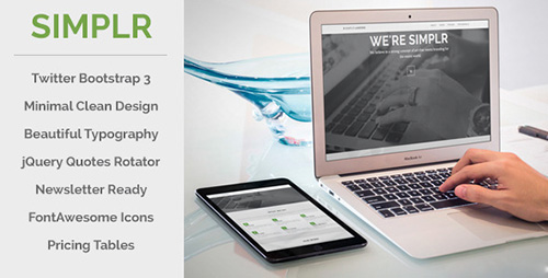 ThemeForest - Simplr | Bootstrap 3 Responsive Landing Page - RIP