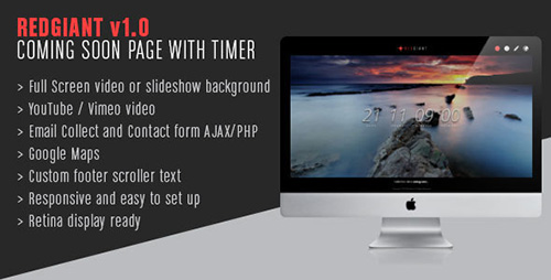ThemeForest - RedGiant Coming Soon Countdown Fullscreen Page - RIP