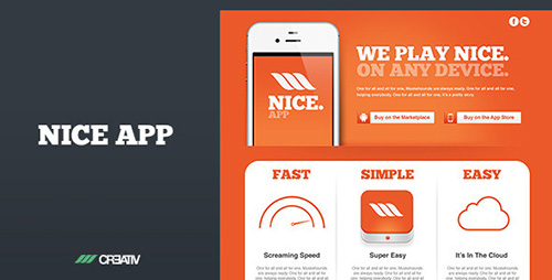 ThemeForest - Nice app - Responsive Landing Page - FULL