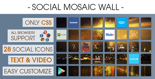 CodeCanyon - Social Mosaic Wall v1.0