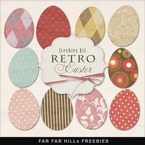 Scrap-kit - Retro Easter 2014 - Eggs PNG Images