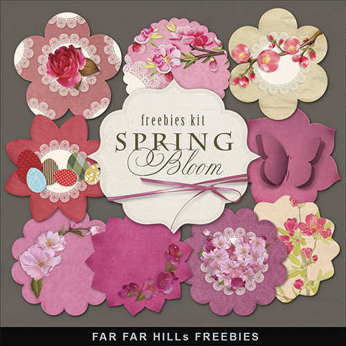 Scrap-kit - Labels - Spring Bloom