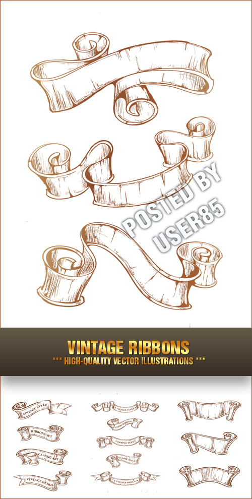 Stock Vector - Vintage Ribbons