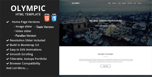ThemeForest - Olympic One Page Parallax Template - RIP