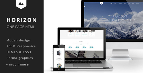 ThemeForest - Horizon - One Page HTML5 Template - RIP