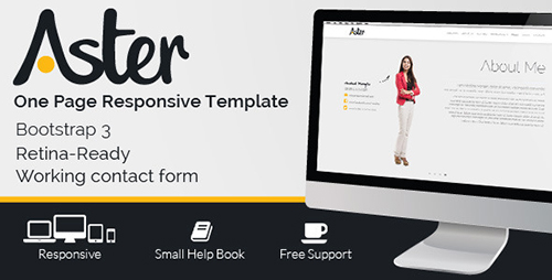 ThemeForest - Aster - One Page Responsive Template - RIP