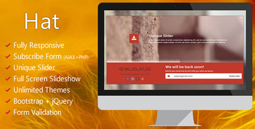 ThemeForest - Hat - Responsive Coming Soon Page - RIP