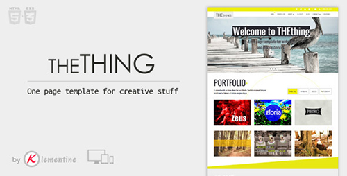 ThemeForest - THEthing - One Page HTML Creative Template - RIP