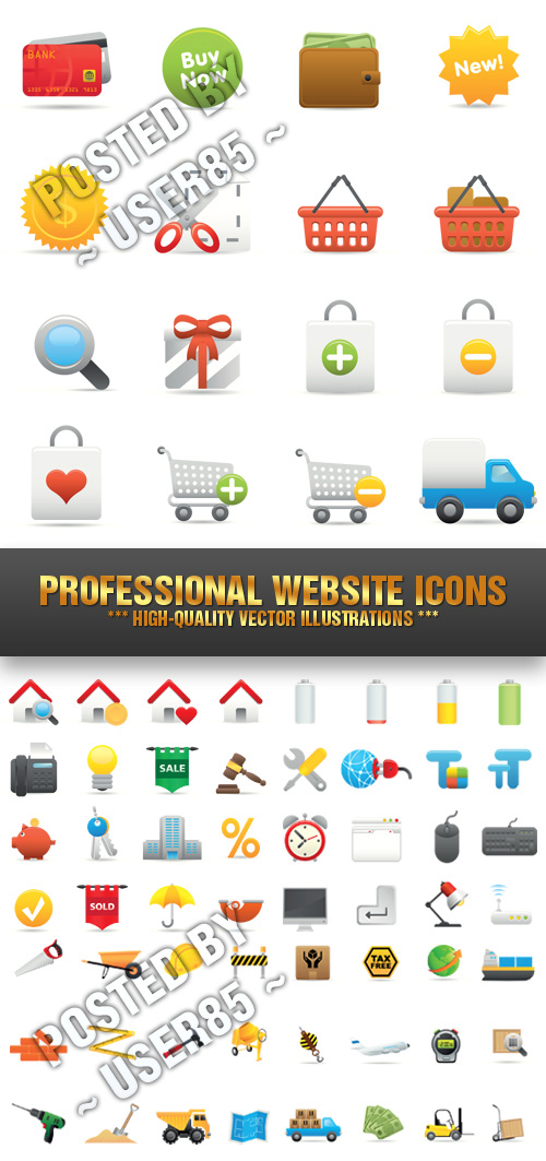 Stock Vector - Professional Website Icons