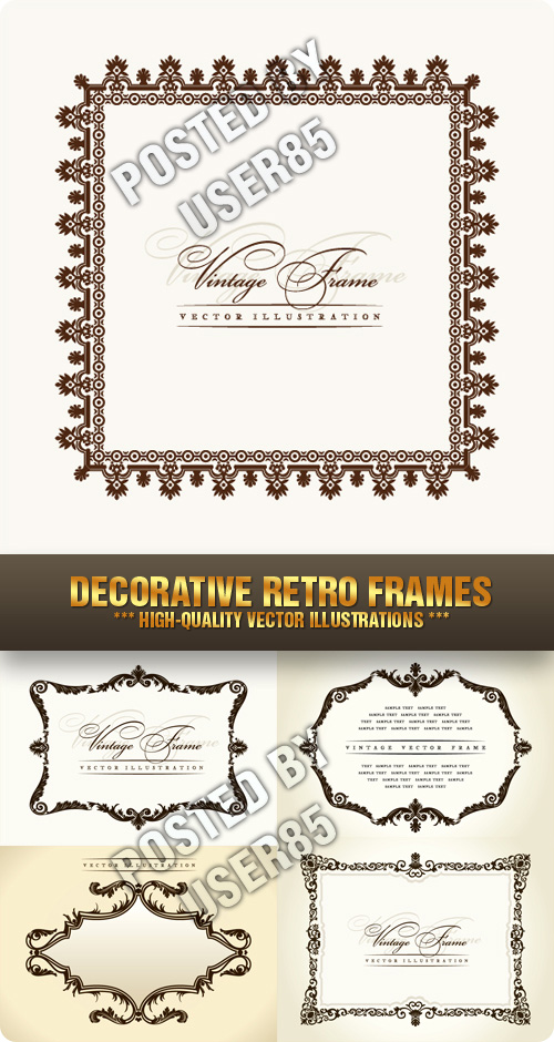 Stock Vector - Decorative Retro Frames