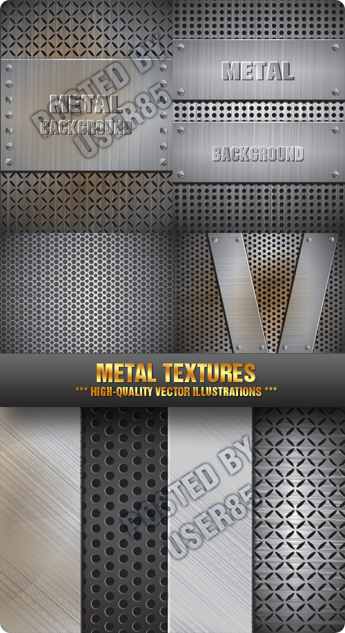 Stock Vector - Metal Textures
