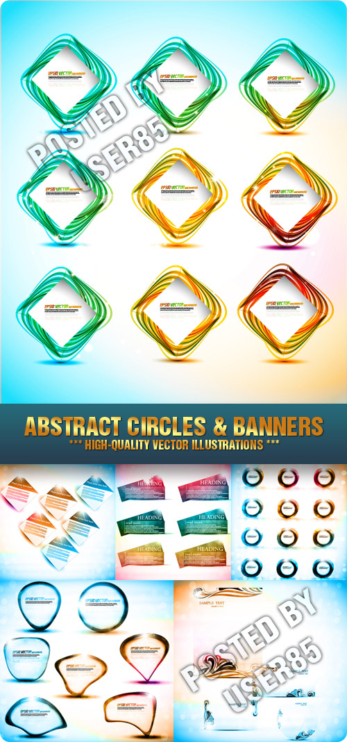Stock Vector - Abstract Circles & Banners
