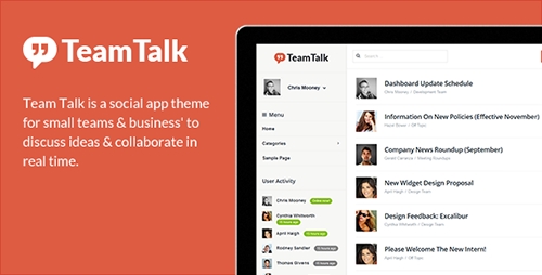 ThemeForest - Team Talk v1.1.0 - A Real Time Collaboration Theme