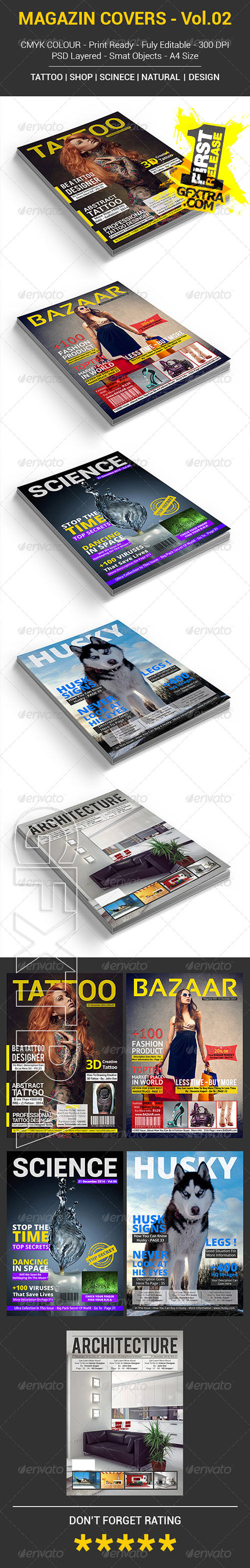 GraphicRiver - 5 Magazine Covers | Vol.02 