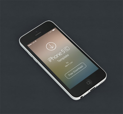 PSD Template - iPhone 5c