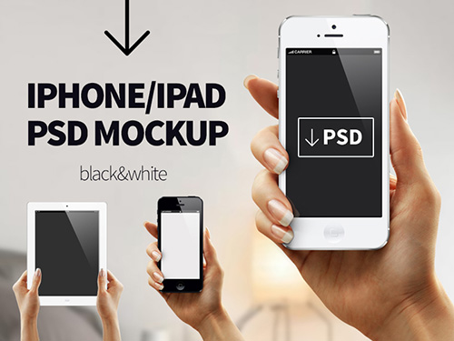 Iphone and Ipad PSD Mockup