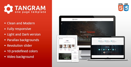 ThemeForest - Tangram - Clean One Page Parallax Template - RIP