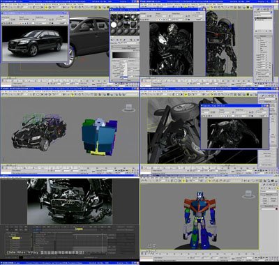 Making of Q7 Autobot Transformer Animation - Rendering - Compositing 