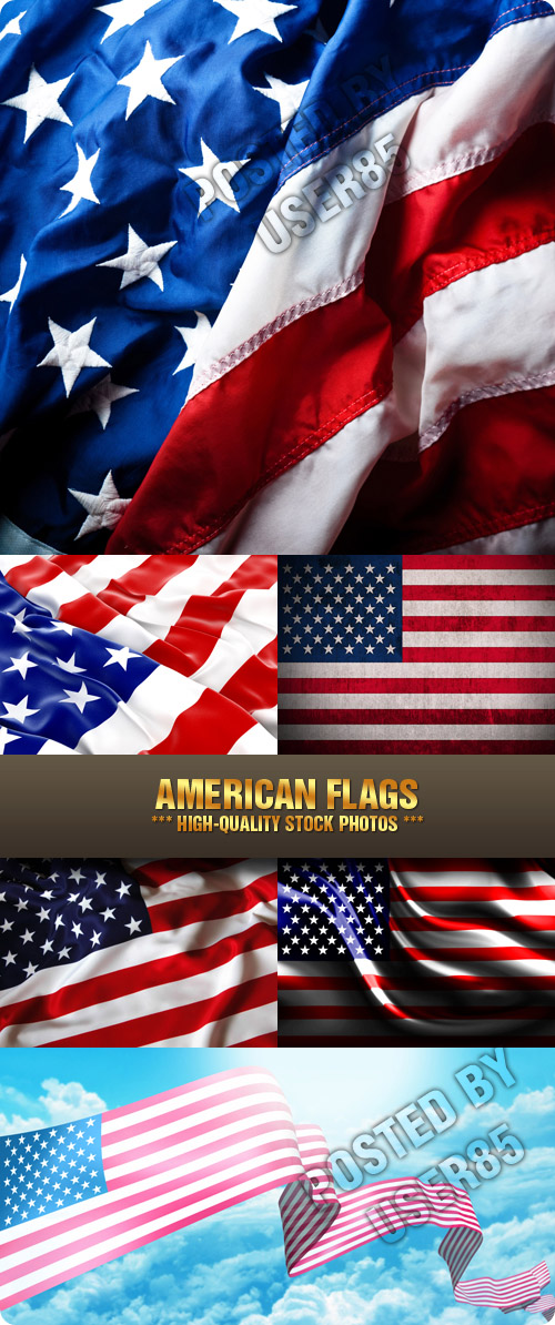Stock Photo - American Flags