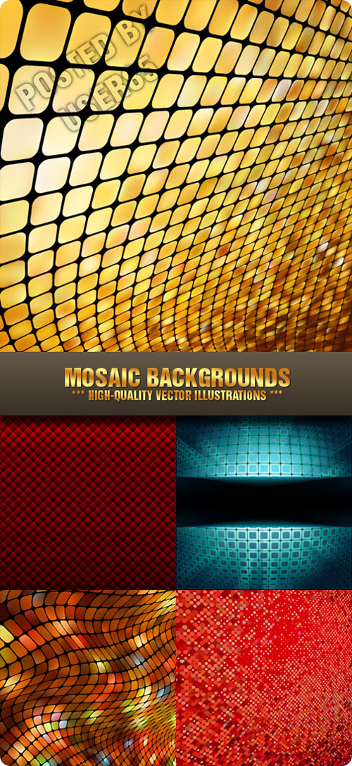 Stock Vector - Mosaic Backgrounds