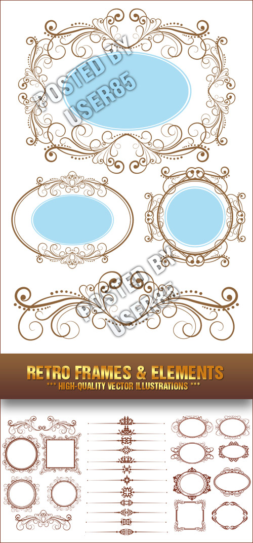 Stock Vector - Retro Frames & Elements