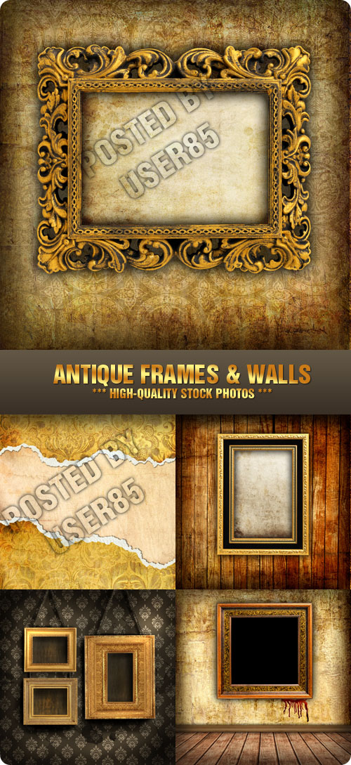 Stock Photo - Antique Frames & Walls