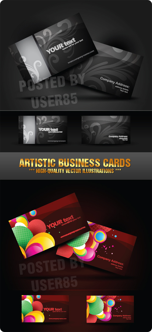 Stock Vector - Artistic Business Cards