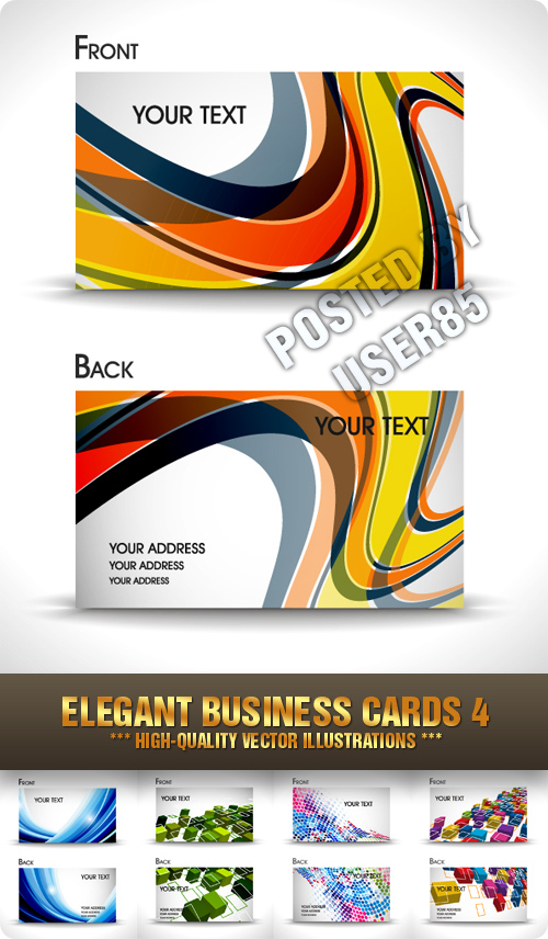 Stock Vector - Elegant Business Cards 4