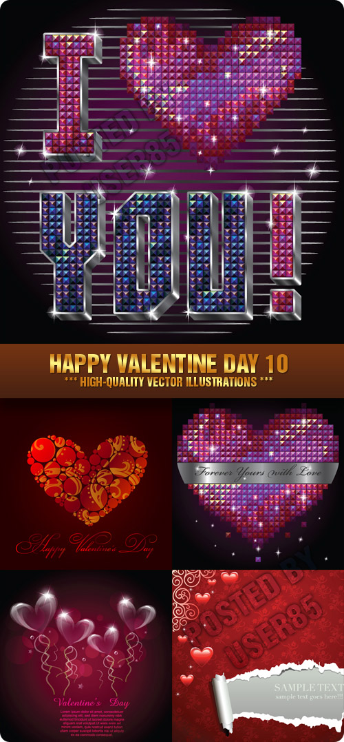 Stock Vector - Happy Valentine Day 10