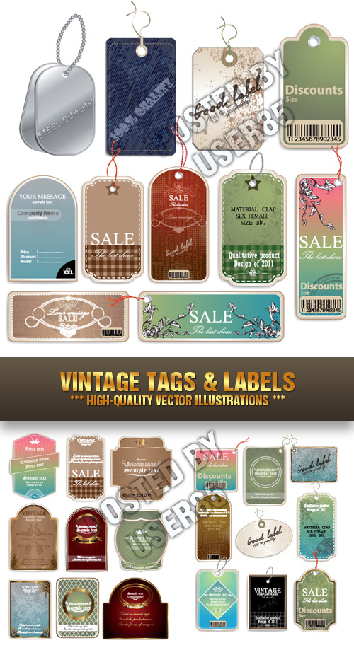 Stock Vector - Vintage Tags & Labels