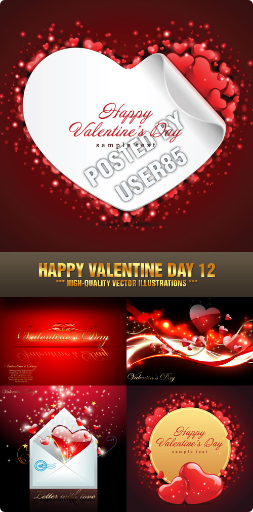 Stock Vector - Happy Valentine Day 12