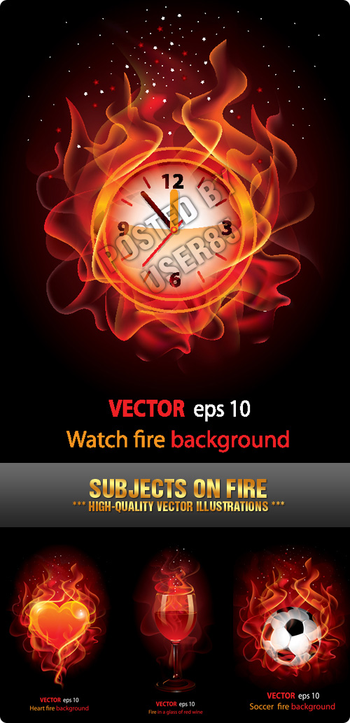 Stock Vector - Subjects on Fire