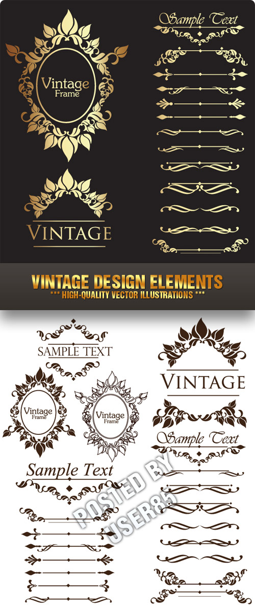 Stock Vector - Vintage Design Elements