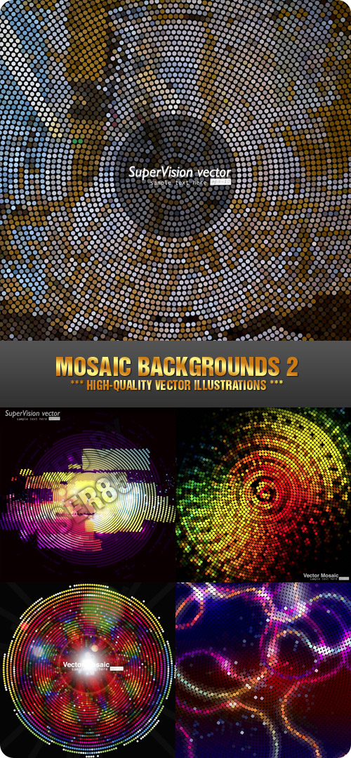 Stock Vector - Mosaic Backgrounds 2