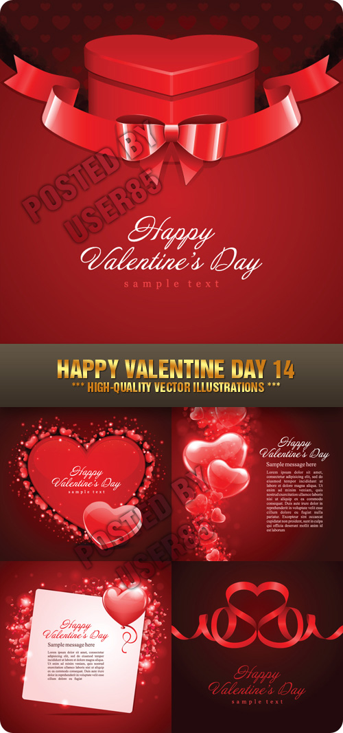 Stock Vector - Happy Valentine Day 14