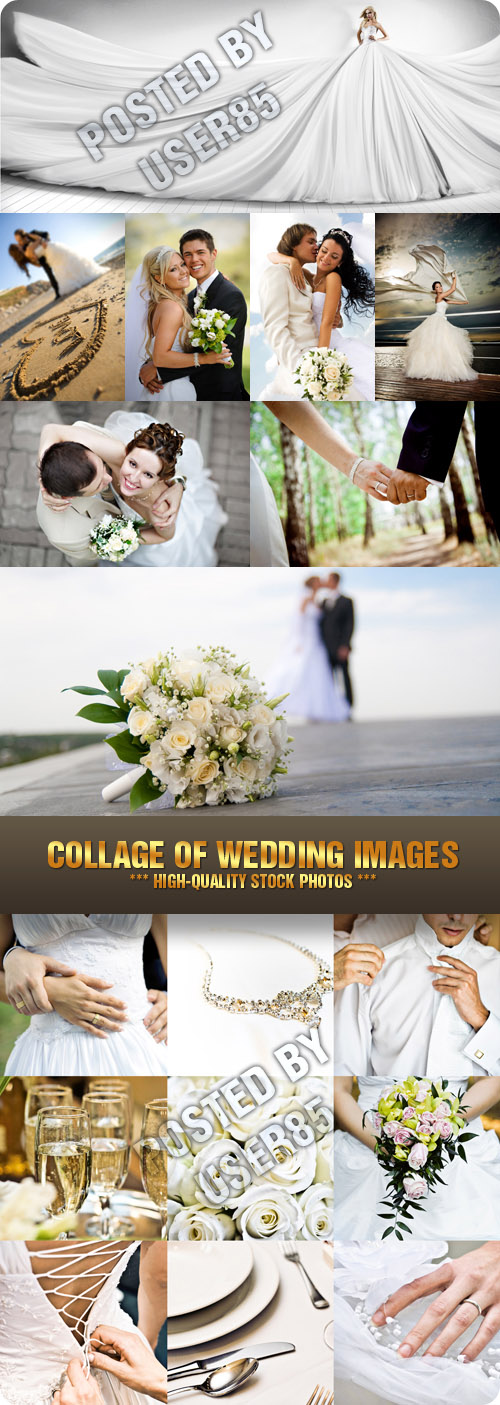 Stock Photo - Collage of Wedding Images