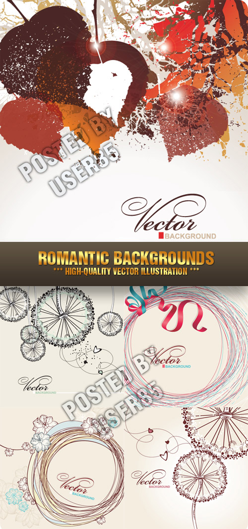 Stock Vector - Romantic Backgrounds