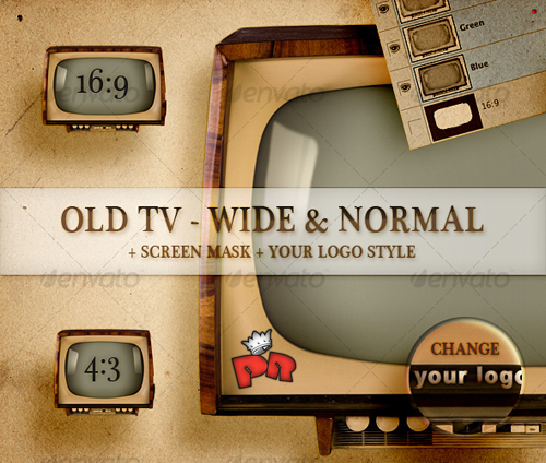 Old TV – Wide & Normal – GraphicRiver