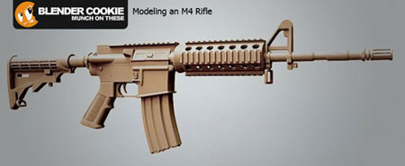 3D Tutorials - Blender Cookie: Modeling an M4 Rifle