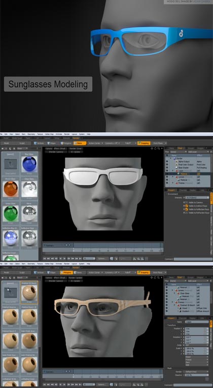 Luxology modo Training Video Sunglasses Modeling