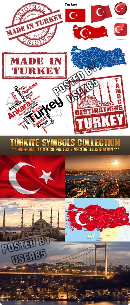 Turkey Symbols Collection, 4xJPG & 5xEPS