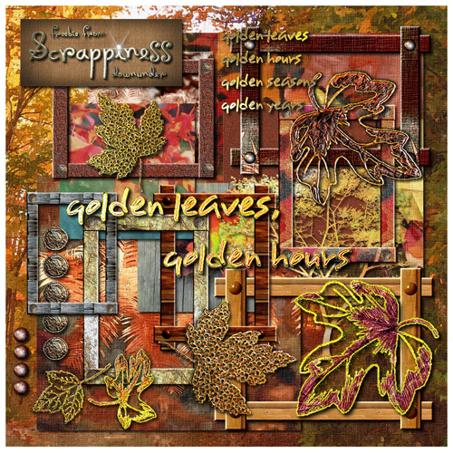 Scrap-set - Golden Leaves, Golden Hours