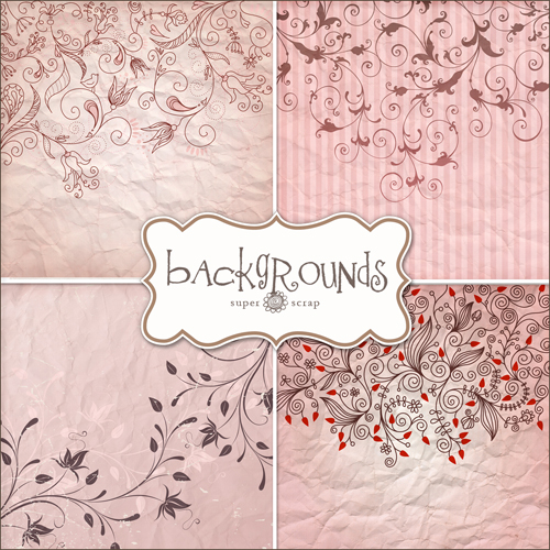 Textures - Love Flowers Backgrounds