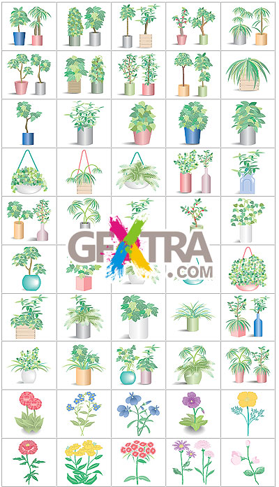 AdvanceArt Pirsuitism AP02079 Total Design - Foliage Plants&amp;Flowers
